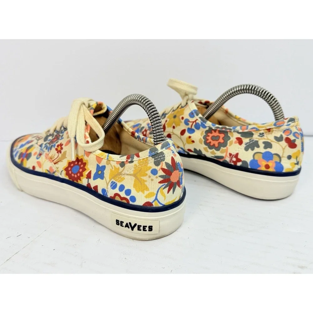 SeaVees Legend Sneaker Liberty Women's 8 Floral Ribbed Cotton Low Top Shoe